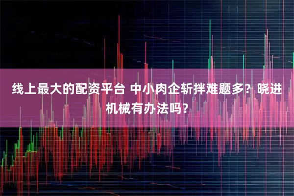 线上最大的配资平台 中小肉企斩拌难题多？晓进机械有办法吗？