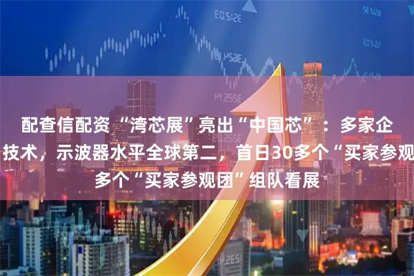 配查信配资 “湾芯展”亮出“中国芯” ：多家企业首发新品、技术，示波器水平全球第二，首日30多个“买家参观团”组队看展