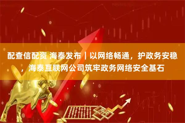 配查信配资 海泰发布｜以网络畅通，护政务安稳，海泰互联网公司筑牢政务网络安全基石
